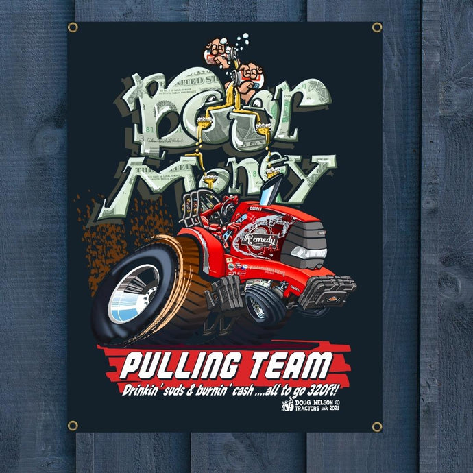 BEER MONEY PULLING TEAM BLACK BANNER