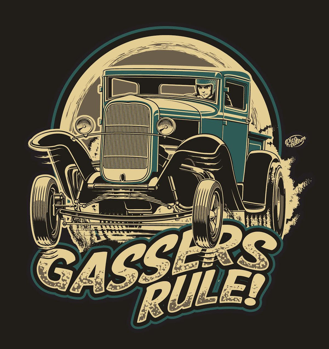 Gassers Rule!  Wheels Up Pickup Truck!