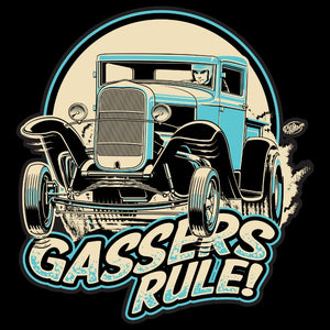 Gassers Rule!  Wheels Up Pickup Truck! Light Blue