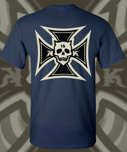 IRON KROSS...BLACK AND BONE ON BLUE