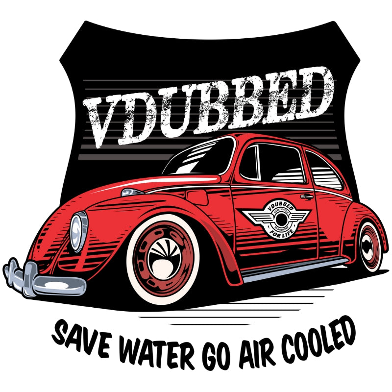 SAVE WATER GO AIR COOLED...red